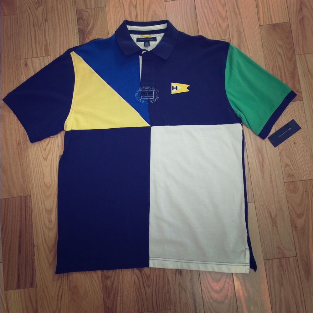 Tommy Hilfiger Sailing Polo Shirt Vintage Panel XL
